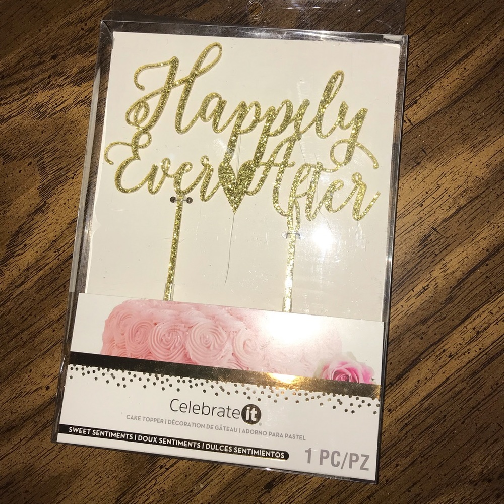 Happily Ever After Plastic Cake Topper